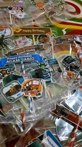 Topper bus kids panda om telolet custom nama