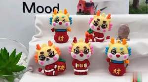 Dragon Keychain National Wind Series 12 Zodiac Year Of The Dragon Keychain Pendant New Year Gift 出货是没有包装带的，介意的请不要下单哟