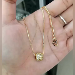 Kalung italy Gold Liontin Bola L077