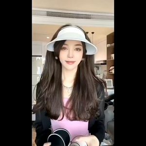 SANWOOD Topi Pantai Anti UV Wanita Sun Visor Hat PVC Breathable S 48-58cm - SAN-21 - White