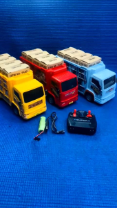 RC Truk Oleng Basuri Nyala Klakson Teloled Lampu Warna Warni Batre Cash Bisa Buat Main Bareng Anti Bentrok Signal