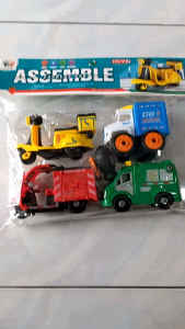 Mainan Anak Kendaraan Vespa Express Car Mainan Assembly Set Bisa Bongkar Pasang isi 4 pcs Model Kendaraan no RL589-20D