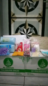 Al Jannah Set Perlengkapan Jenazah | kain kafan super lebar | Komplit