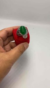 แหวนเงิน พลอยหินหยกพม่า พลอยเห็นตาเสือ พลอยดินสีดำ ช่วยเสริมราศี ความอุดมสมบูรณ์ โชคลาภ ร่ำรวยเงินทอง