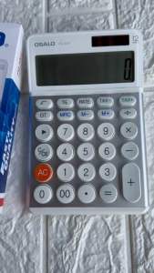 เครื่องคิดเลขตั้งโต๊ะ 12 หลัก OS FQ-300T ตัวมีระบบTAX ใช้ได้ทั้งแสงและถ่าน ขนาด17*10.5cm.