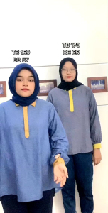 Blouse Casual Wanita Denim Premium LG 827