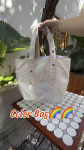 Color Bag _ Túi tote vải Canvas màu pastel cách điệu độc đáo 2 lớp_Mimosa Handmade