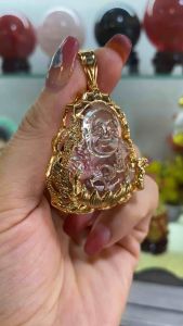 Mặt dây chuyền Phật Di lặc bọc rồng cho nam tặng kèm dây đeo