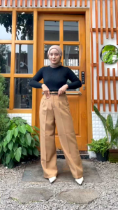 ORO PANTS Loose Pants trouser wanita celana kulot Oro pants bahan jatuh anti kusut celana kulot formal