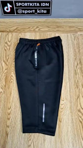 Celana running pria olahraga gym jogging misty pendek hitam