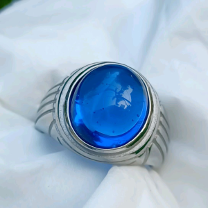 CINCIN BATU KING SAFIER BLUE RING TITANIUM