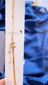 Gelang Untuk Wanita Remaja Rantai Belut Pipih Titanium Kupu-Kupu CXB410