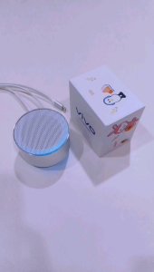 ORIGINAL Vivo Mini Bluetooth Speaker Extra Bass Hi-Res Audio Stereo Wireless Speakers With RGB Light *Silver Colour*