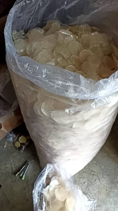1KG KERIPIK KACA MENTAH BULAT TIPIS HARGA GLOSIR /packing aman doble kardus