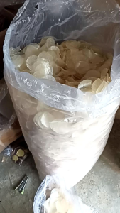 1 kg keripik kaca mentah /baledag /tipis bulat harga glosir
