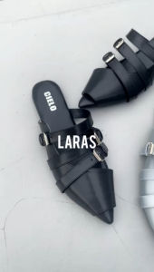 QAGURA - Sandal Wanita Mules LARAS Slip On Terbaru Mules