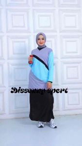 Seragam Olahraga muslim tunik Rocela/setelan olahraga muslimah model tunik celana rok