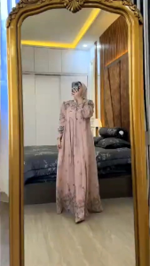 NEW BUNGA PASTEL GAMIS TERBARU SET HIJAB SEGI 4 TERBARU BEST SELER GAMIS SYARI KEKINIAN