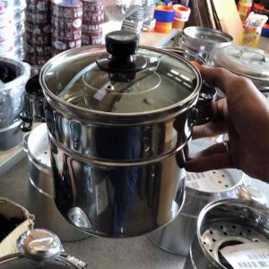 DANDANG BAKSO MINI TUTUP KACA STAINLES 18.20.22cm MURAH