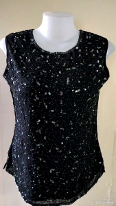 K121 เสื้อผ้าชีฟองปักปล้องด้านหน้า ตัดเข้ารูป Size S อก 34