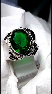Batu cincin permata zamrud cutting ring tanam