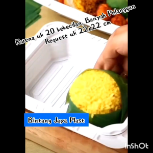 Wax Paper / Kertas Nasi / Baking Laminasi Motif DAUN PISANG uk 22 x 22 cm ~ 50 PCS ~ DESAIN BARU