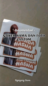 Stiker Nama Custom Foto Bucin Viral (2 PCS)