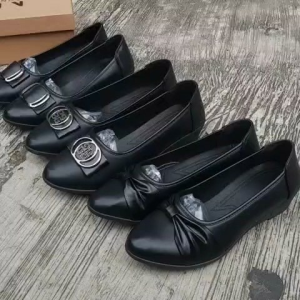 Jinho Wonyoung Sepatu Wedges Hitam Wanita Heels Wanita Korean Style