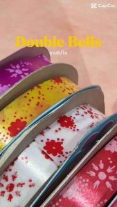 ริบบิ้นพิมพ์ลาย ตราระฆัง เบอร์ 2 ลายยิปโซ (1 ม้วน) 12 มิล X 50 หลา