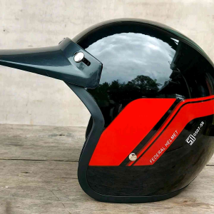 Helm Honda GL Series Black Red Pet