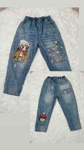 LC1089 Premium Oversized Celana Jeans Fashion Retro Terbaru