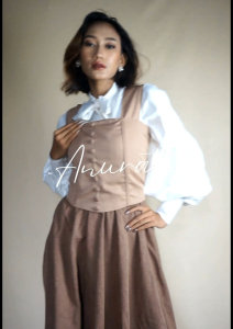 AUTUMN Vest wanita vintage aesthetic|Anuratu Store Official