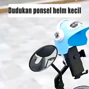 Holder Motor Helm Hp Universal Pelindung Matahari Hujan Smartphone Dudukan Handphone Spion Sepeda Motor