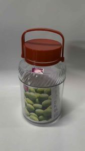 Toples Kaca Bulat Arak Obat Herbal Tutup Plastik Dengan Tentengan