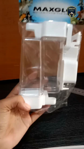 cepuk maxglo dispenser 100 ml set bening cepuk tabung tempat pakan dan minum burung