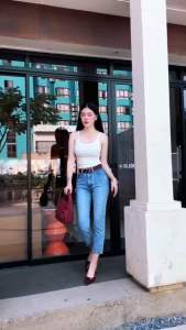 🌹Jeans Punny กางเกงยีนส์ผู้หญิง ทรงบอยผ้าไม่ยืด งานผ้าดีทรงสวย สาวอวบใส่ได้มีไซส์รองรับ