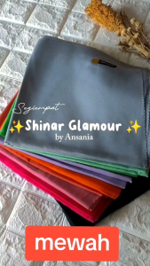 HIJAB ANSANIA PREMIUM SHINAR GLAMOUR SEGI EMPAT 115X115 LEMON