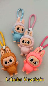 Cute Eye Moveable Bunny Monster Figure | 3D Printed Collectible Toy | Desk Decor | Random Color Keychain labubu