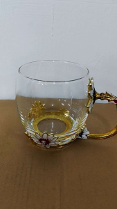 floral Glass fancy cup
