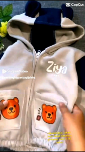 Jaket Bayi Tebal Kombinasi Bear by Ziya Baby 3-15 Bulan