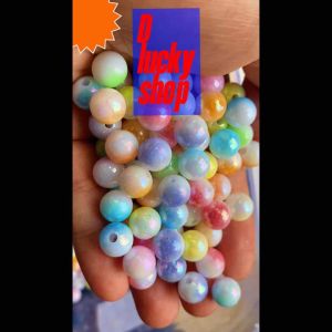 Mutiara payet bulat gradasi ab manik mote ringan 8mm per 10 gram