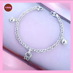 🌈AAbaby Galleries AA320 Original Baby Silver Anklet Bracelet Hello Kitty Rantai Kaki/Tangan/Gelang Kaki Bayi/Kanak