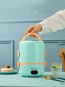 多功能三层加热饭盒 Multifunctional three-layer heating lunch box自己做便当，午餐更放心，分层不串味，一个饭盒搞定工作餐‼😍 #居家好物 #好物分享