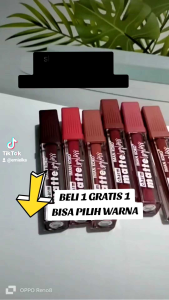 GROSIR 3 PCS LIPCREAM MATTE IMAN WATERPROOF BPOM RI