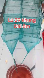 Lú dây bát quái 32 khung Dài 9m Khung Nặng 35kg - và 29 khung Dài 8m Nặng 33kg Mặt lưới 15p (07 x 07cm)