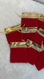 ถุงมงคล ถุงกำมะหยี่ ขอบทอง พร้อมจัดส่งด่วน!! เรียกเงิน เรียกทรัพย์ ใส่เงินก้นถุง