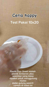 Plastik Opp One Sheet Selembar  7x18 8x18 9x20 10x20 l Lembaran Untuk Dadar Gulung Risoles Cake