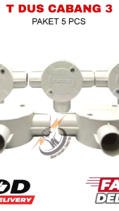 (5 PCS)TE DUS doos pipa listrik conduit pipa listrik conduit 20 mm lokal /tdus T-Dus conduit listrik