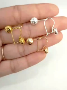 ANTING KAIT PENTOL UKIR PERAK 925 LAPIS MAS