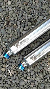 Knalpot Racing Terbaik Original AWR Tabung 40cm Ujung Inlet & Outlet Biru